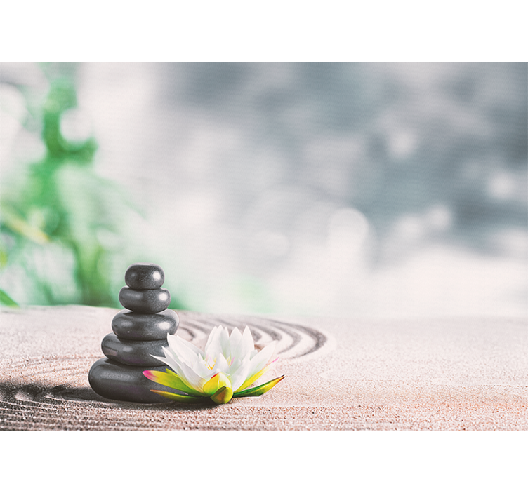 Fredelig steinstabling fototapet zen - Tenstickers