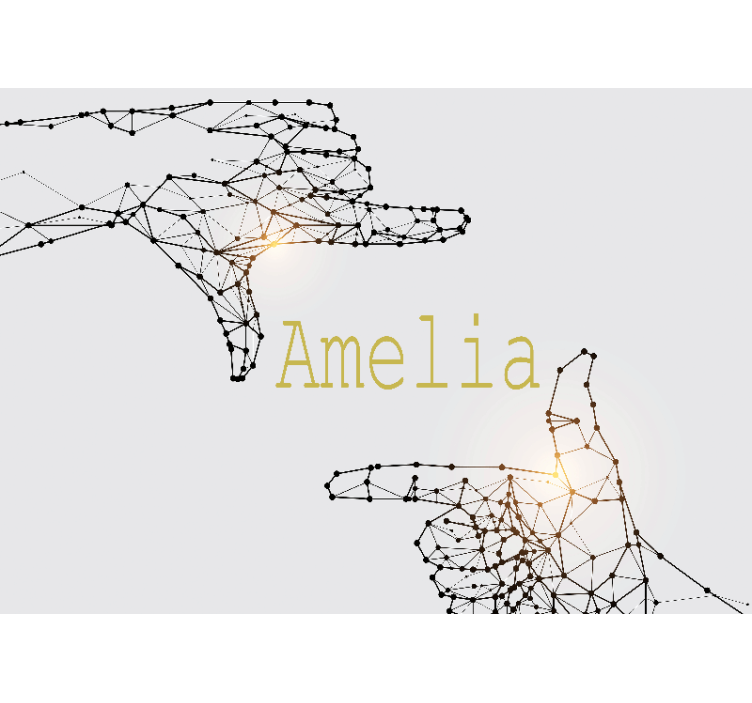 Interaktiv håndbevegelse fototapet tilpasset - Tenstickers