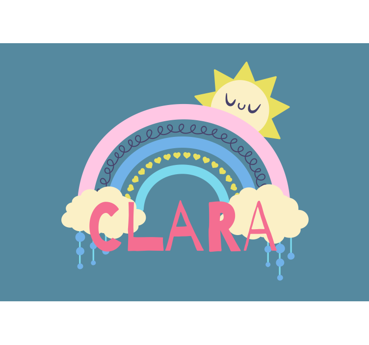 Fototapet spedbarn i gledelig regnbue-tema - Tenstickers