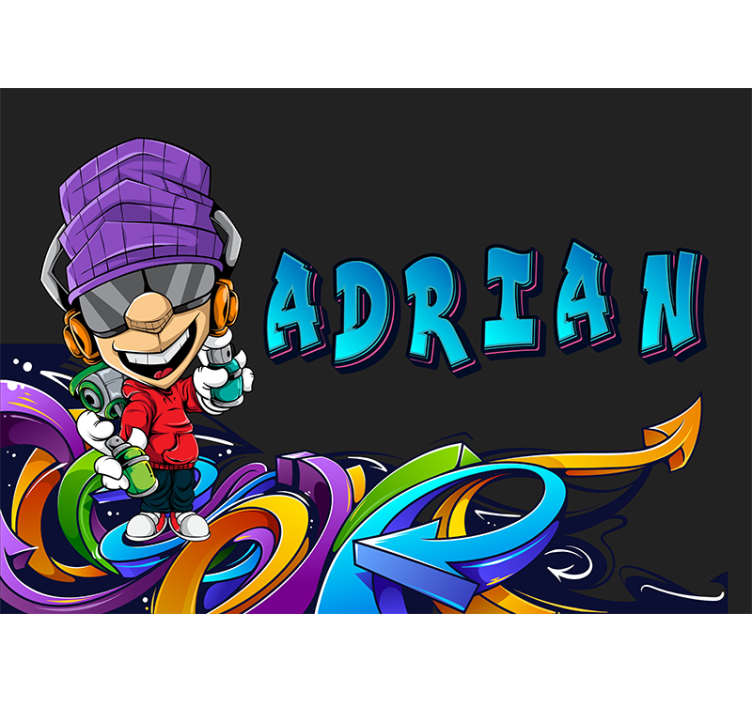 Fototapet urban kunst kule tegneseriefigurer - Tenstickers