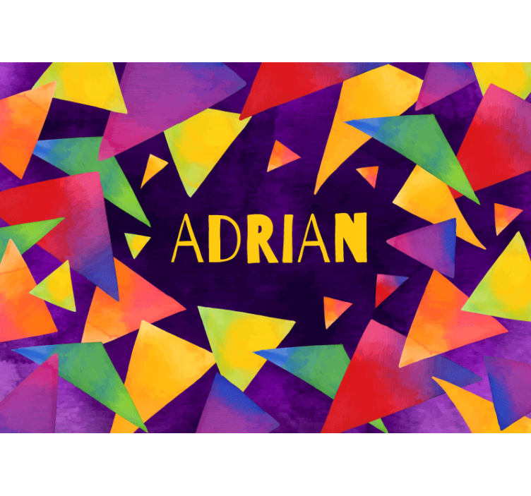 Tilpassede geometriske former fototapet spedbarn - Tenstickers