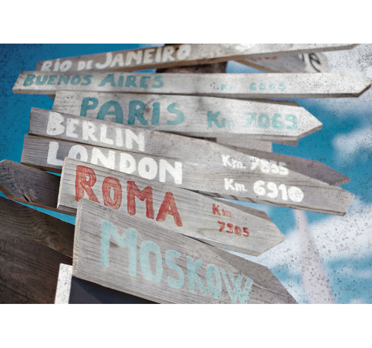 Globale byretninger fototapet byer - Tenstickers