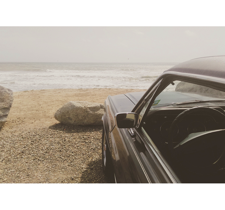 Klassisk bilvisning fototapet kjøretøy - Tenstickers