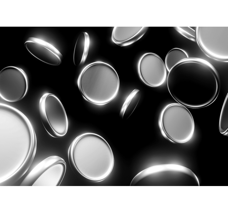 Drivende runde former fototapet abstrakt - Tenstickers