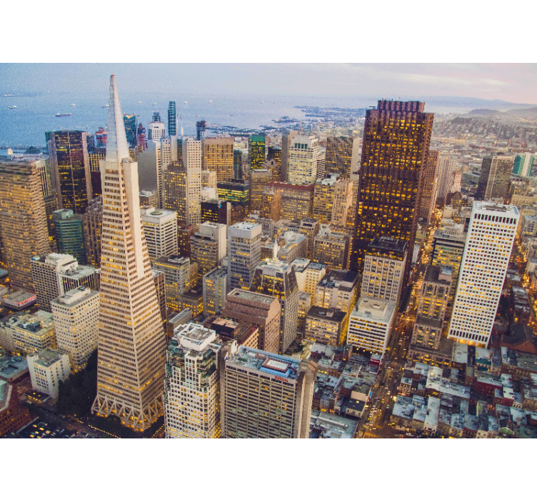 Fototapet byer san francisco skyline - Tenstickers