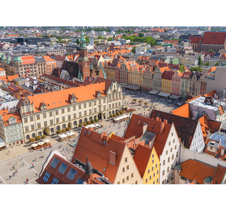 Historisk bybildeutsikt fototapet byer - Tenstickers