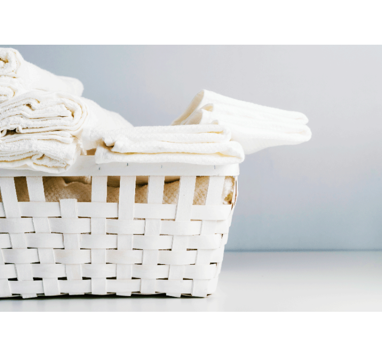 Vaskekurv fototapet bad - Tenstickers