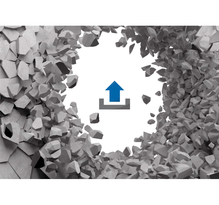 Fototapet dyr zebra som kommer fra steiner - Tenstickers