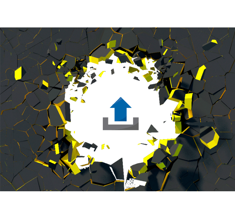 ødelagt vegg 3d med eget bilde fototapet tilpasset - Tenstickers