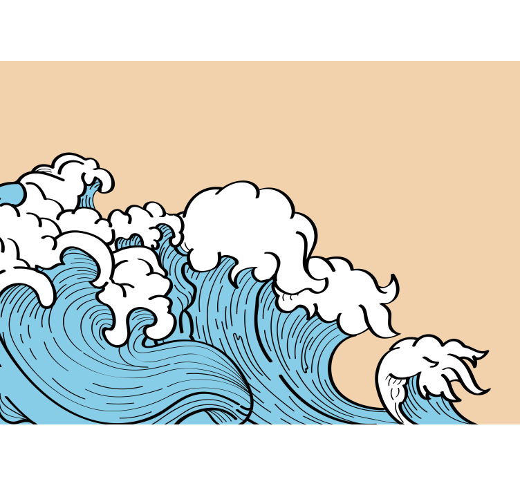 Fototapet natur bølgedesign - Tenstickers