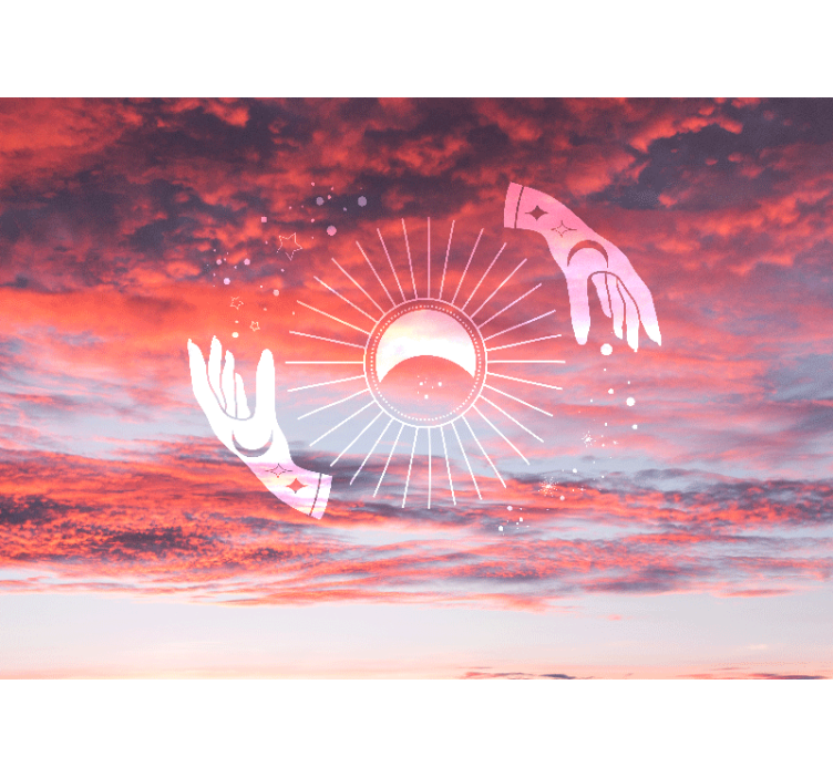 Fototapet sagn kosmisk omfavnelse - Tenstickers