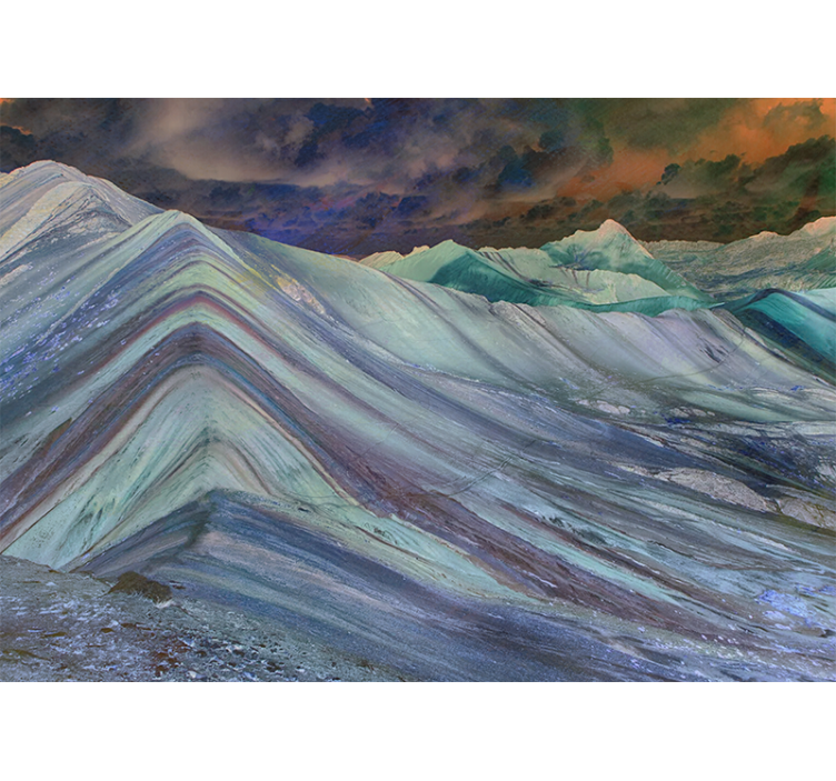 Fototapet landskap fjellterreng formasjon - Tenstickers