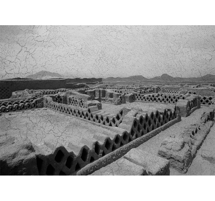 ørkenterreng silhuett fototapet ørken - Tenstickers