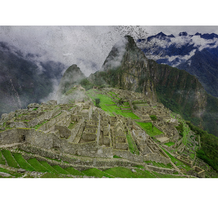 Fototapet byer machu picchu ruiner - Tenstickers