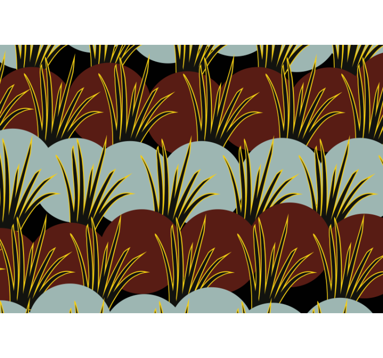 Fototapet natur med stiliserte gressmønstre - Tenstickers