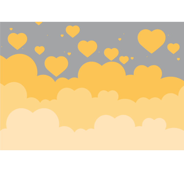 Flytende hjertemønstre fototapet kjærlighet - Tenstickers