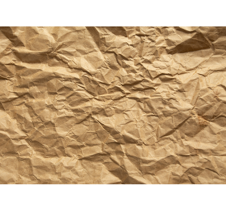 Crumpled brown surface fototapet tekstur - Tenstickers