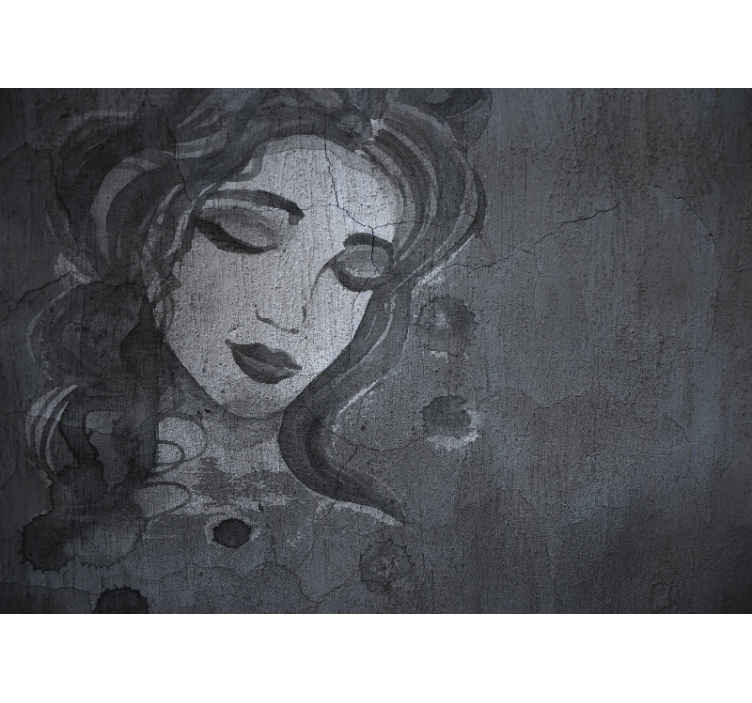 Fototapet kunst elegant kvinneportrett - Tenstickers