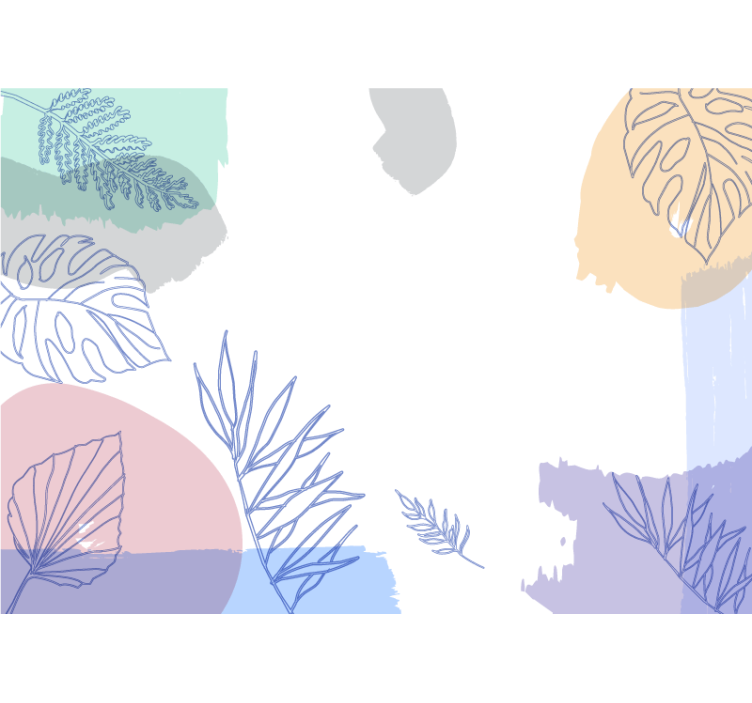 Fototapet natur bladaktige geometriske former - Tenstickers