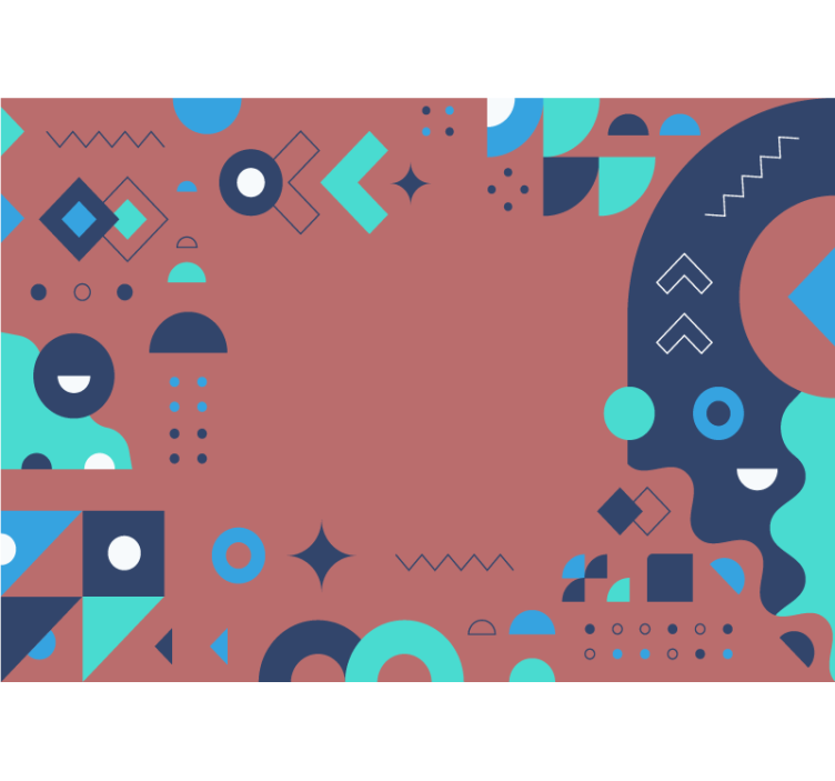 Fototapet abstrakt geometrisk mønsterkomposisjon - Tenstickers