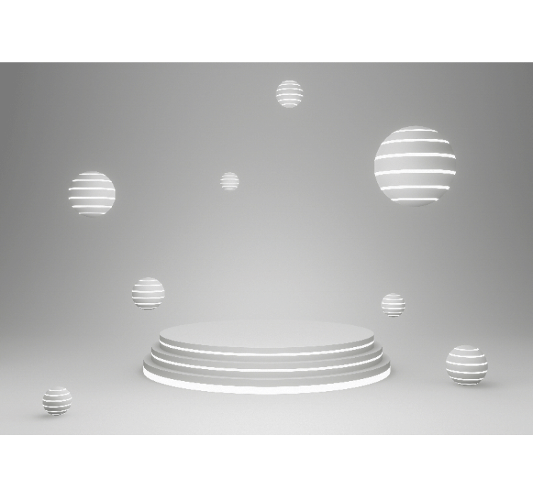 Fototapet abstrakt geometriske flytende former - Tenstickers