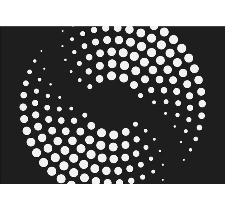 Dynamisk hvit stiplet design fototapet - Tenstickers