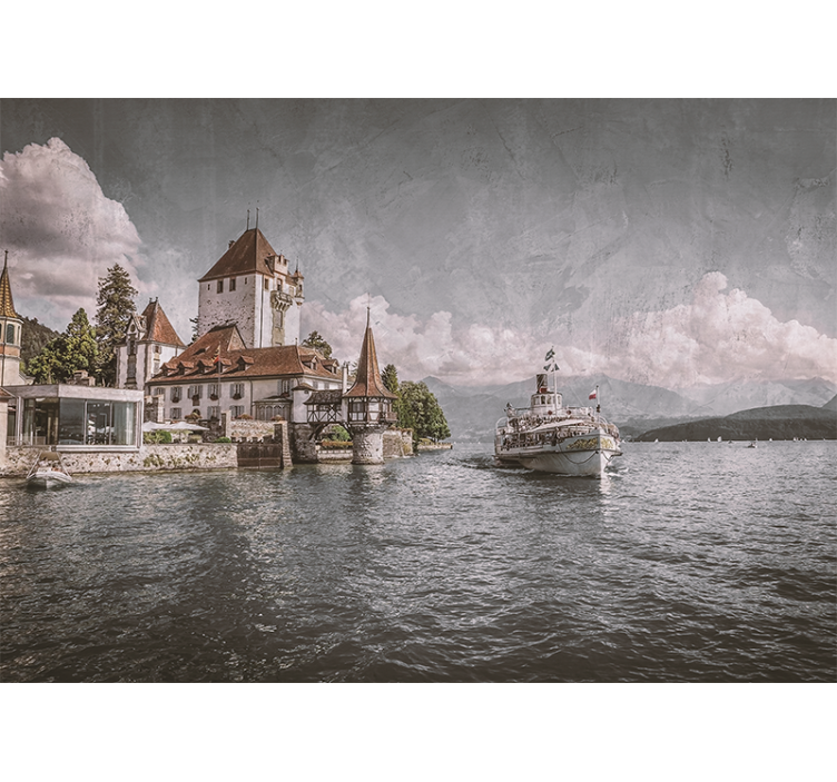 Fototapet byer festningslandskap - Tenstickers