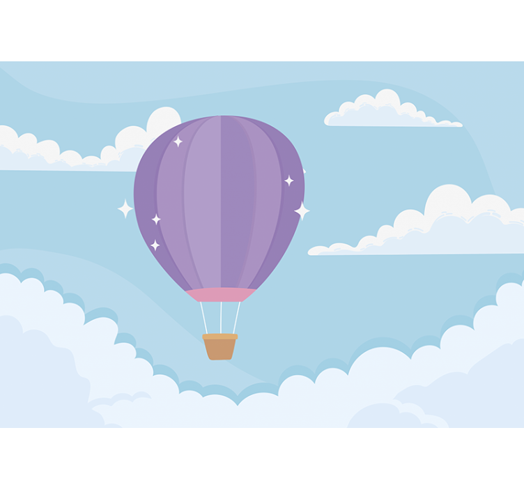 Fototapet spedbarn lekne luftballonger - Tenstickers