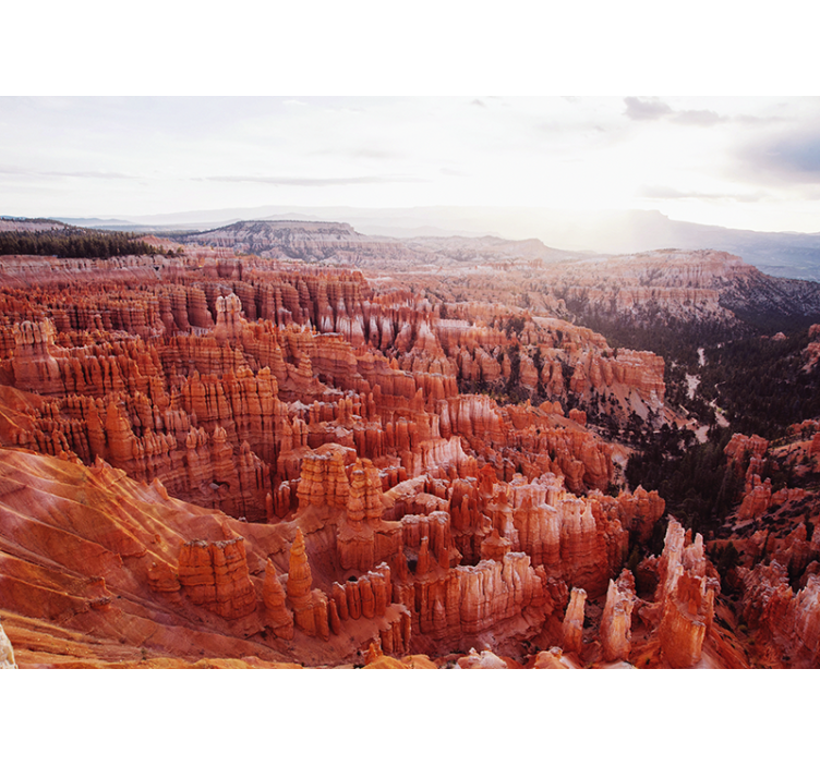 Fototapet landskap bryce canyon utsikt - Tenstickers