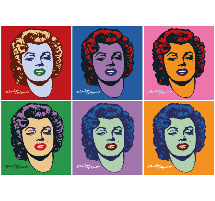 Pop art marilyn monroe fototapet urban kunst - Tenstickers
