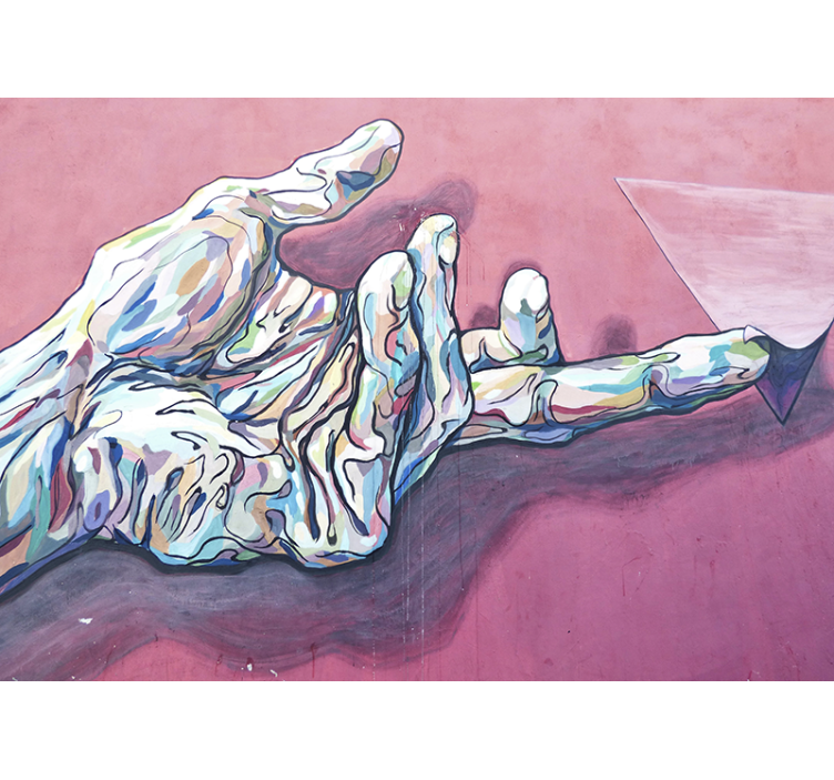 Abstrakt håndbevegelse fototapet kunst - Tenstickers