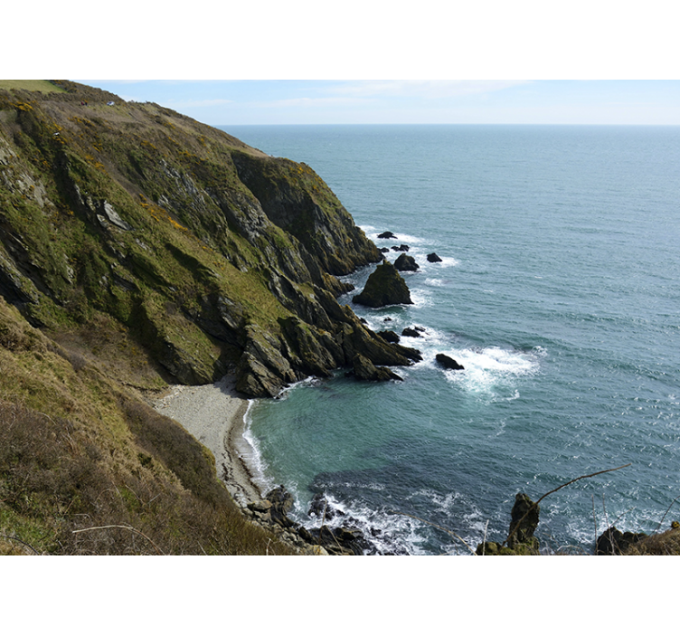 Fototapet landskap kyststeinstruktur - Tenstickers