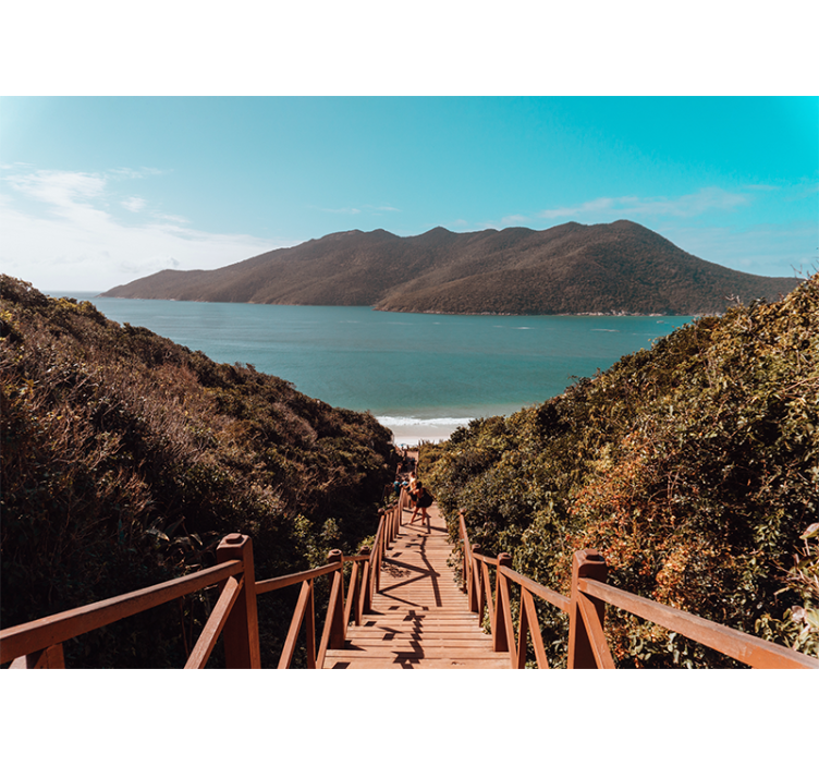 Fototapet landskap roelig havsti - Tenstickers