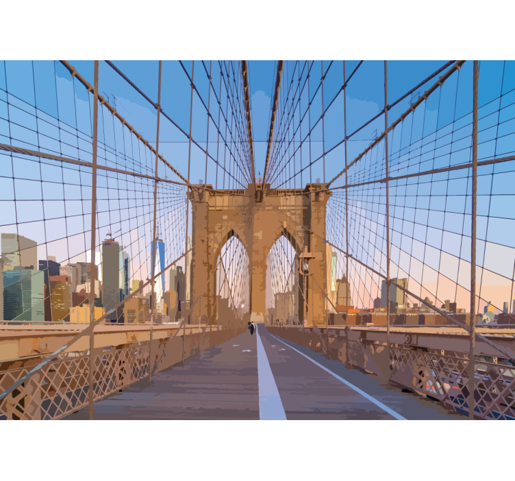 Fototapet byer brooklyn bridge utsiktspunkt - Tenstickers