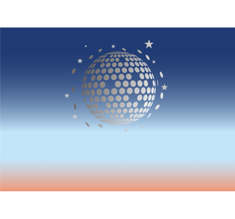 Fototapet musikk disco ball design - Tenstickers