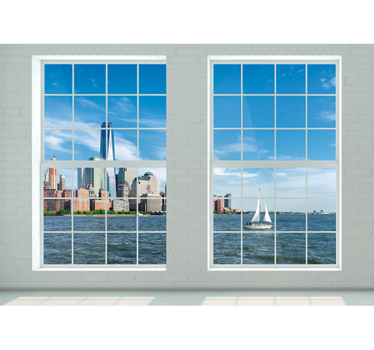 Fototapet new york ikonisk skyline - Tenstickers