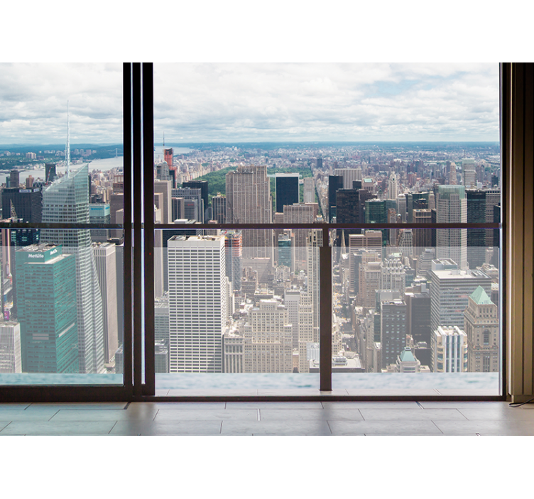 Fototapet byer new yorks skyline - Tenstickers