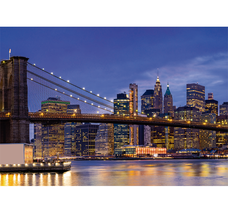 Fototapet new york brooklyn bridge bybilde - Tenstickers