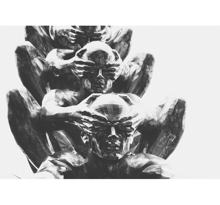 Fototapet kunst abstrakte menneskefigurer - Tenstickers