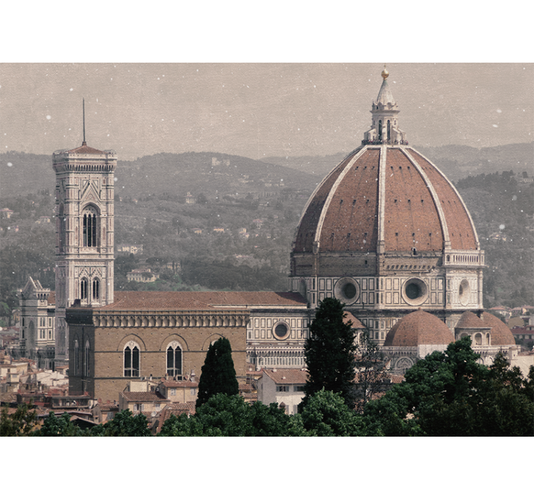 Fototapet byer firenze katedralutsikt - Tenstickers