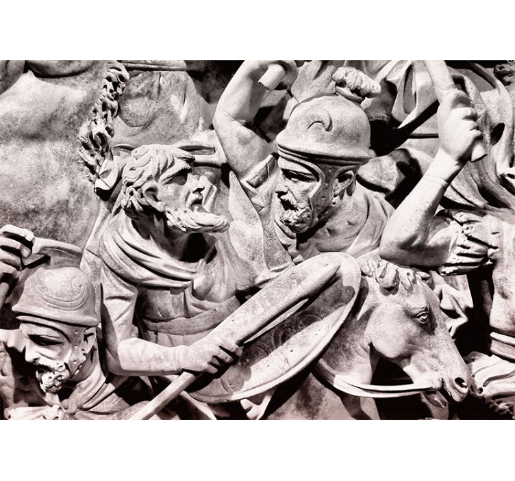 Fototapet klassisk kunst gammel slagscene - Tenstickers