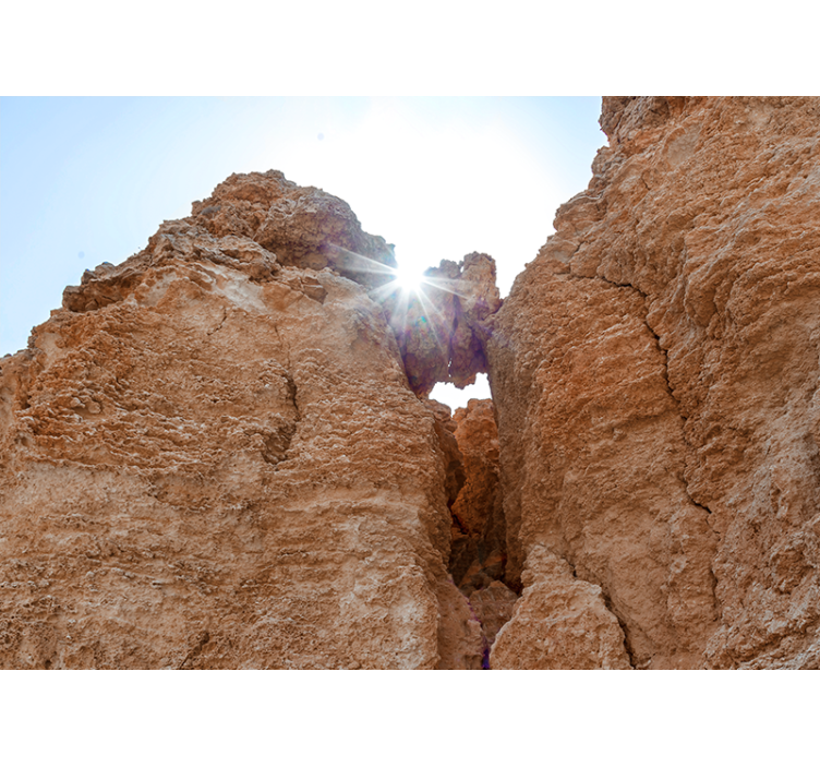 Fototapet fjell med utsikt over steinlandskap - Tenstickers