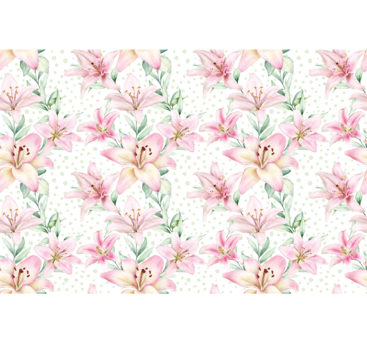 Fototapet valmue delikat lilje blomster - Tenstickers