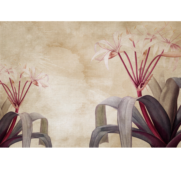 Fototapet blomster elegant blomsteroppsett - Tenstickers