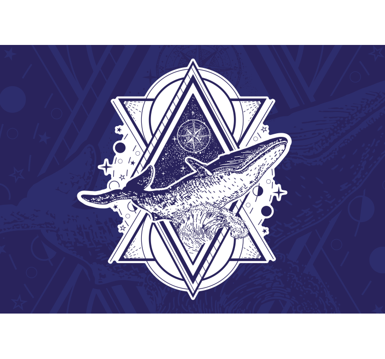 Fototapet dyr med majestetisk hvaldesign - Tenstickers