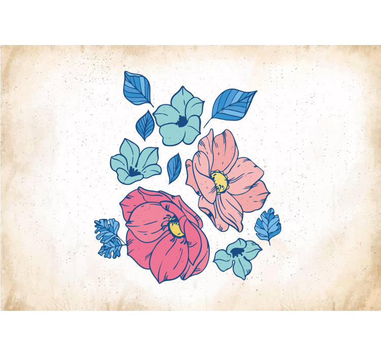 Fototapet blomster blush blomsterkomposisjon - Tenstickers