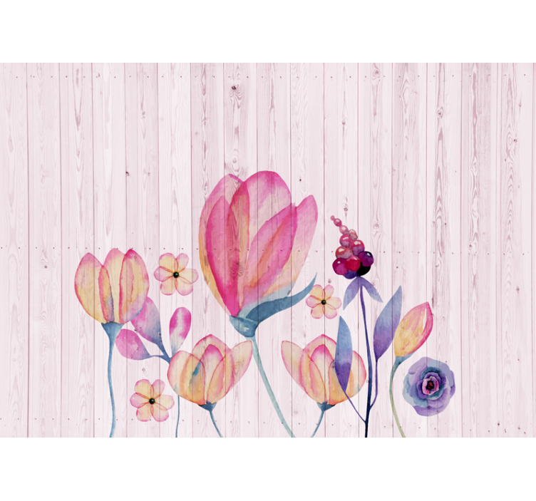 Fototapet blomster elegant blomstersammensetning - Tenstickers
