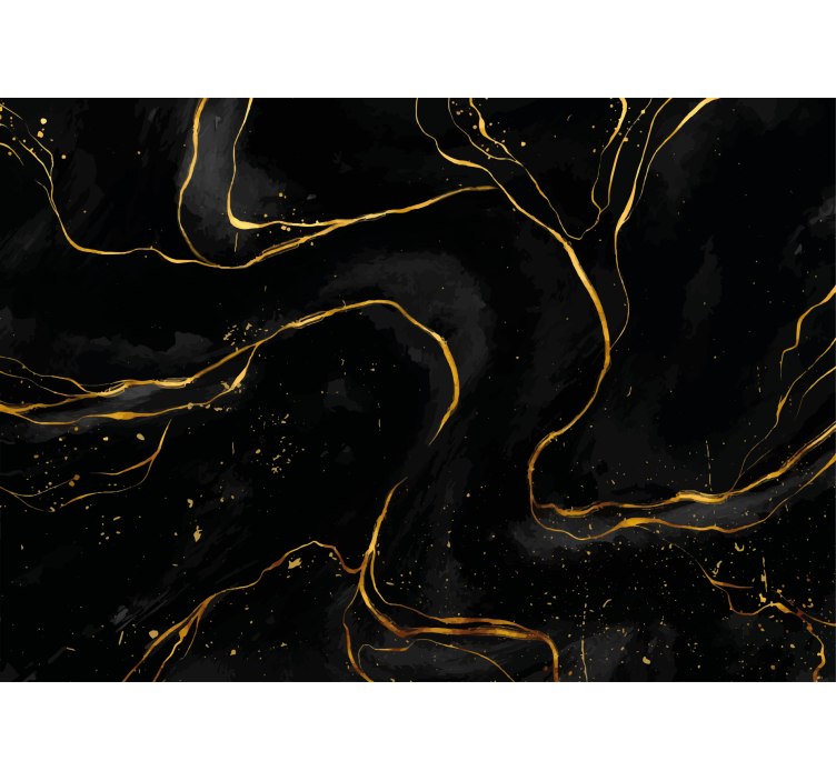 Fototapet abstrakt elegante gulllinjer - Tenstickers