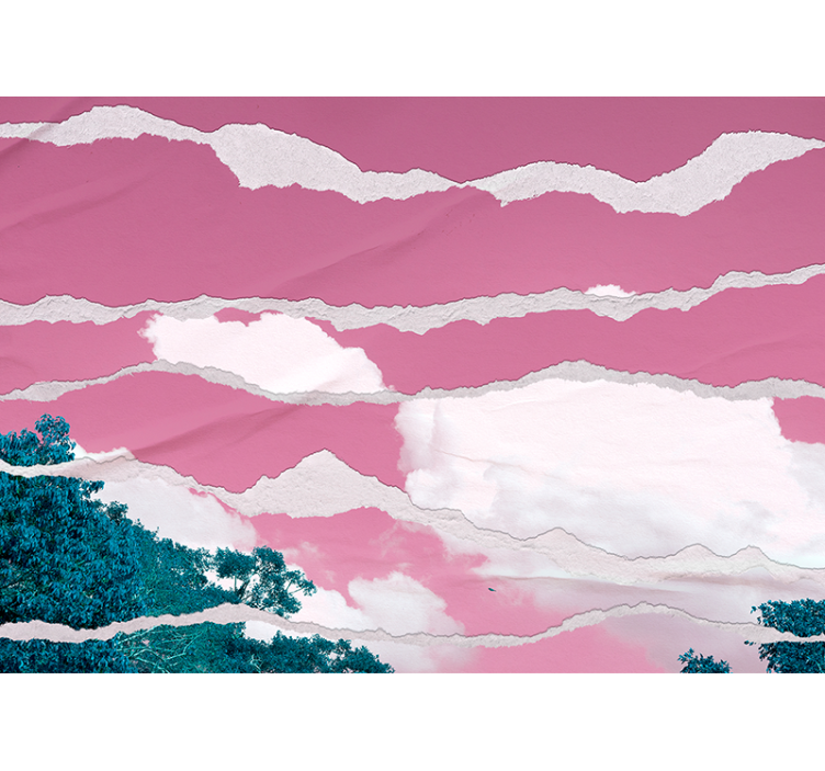 Fototapet abstrakt revne skylag - Tenstickers