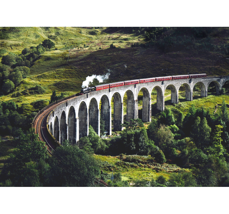 Fototapet byer ikonisk jernbanebro - Tenstickers